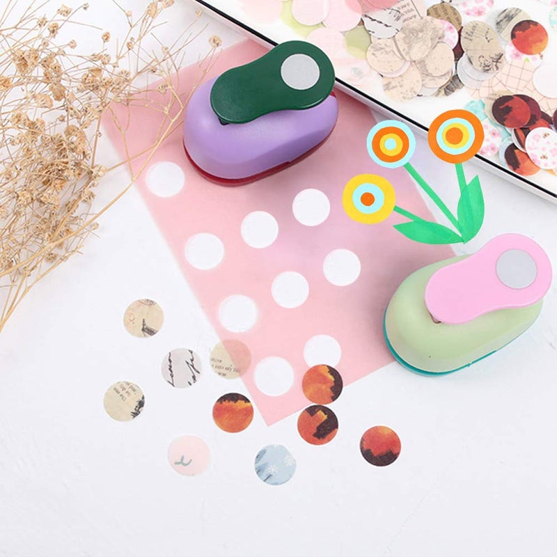 Haploon 4Pcs Paper Punchers Craft Holes 1 Inch Shape Punches Scrapbook Punches Round Star Heart Flower Shape for Party Favors, DIY Artwork, Gift Wrapping - Image 4